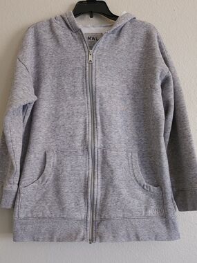 Madewell MWL Betterterry Full-Zip Long Hoodie Sweatshirt Gray XS NB241